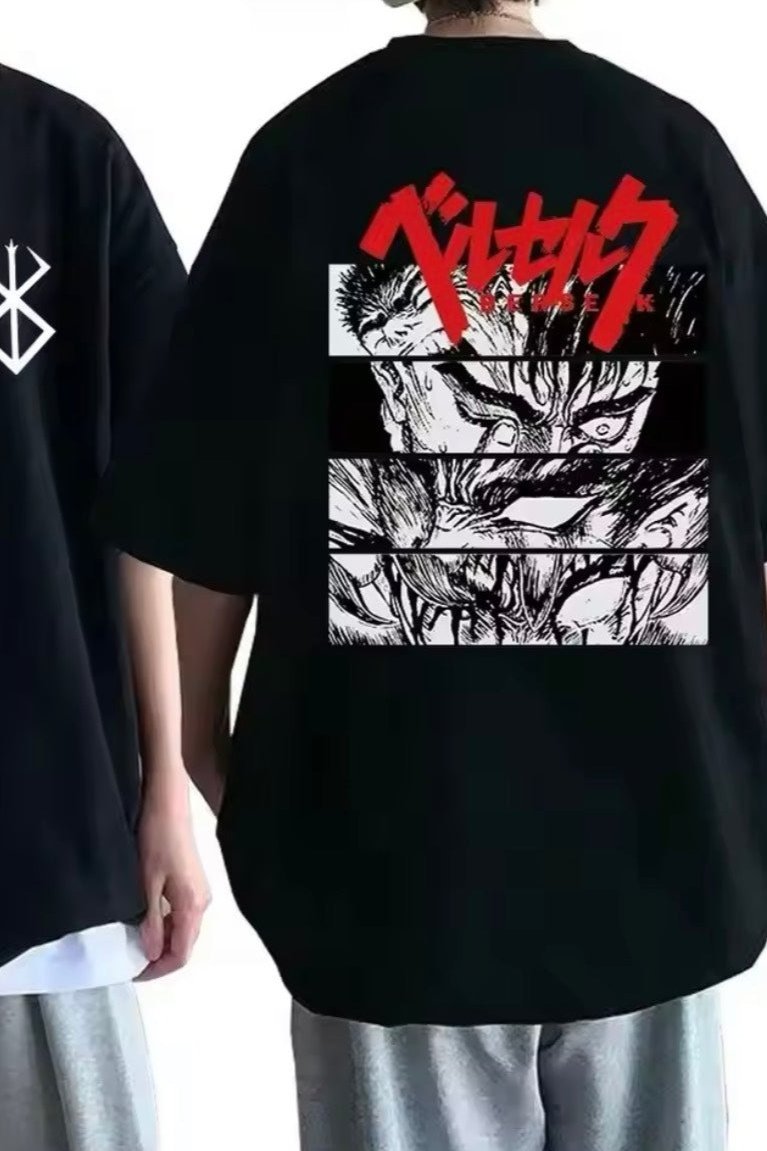 T-shirt Oversize "Berserk" avec Illustration à l'Arrière (Copie)