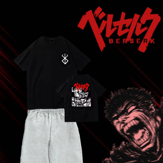 T-shirt Oversize "Berserk" avec Illustration à l'Arrière (Copie)